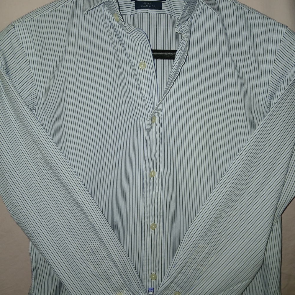 ***NWOT***Polo by Ralph Lauren Men's Blue/Black Pin Striped Button Down Shirt